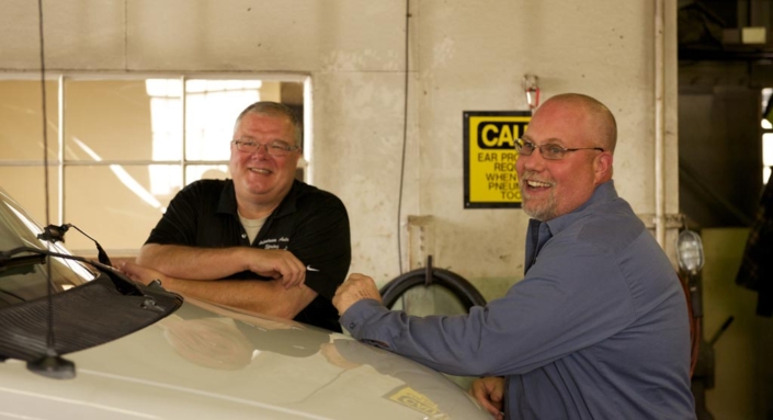Uniontown Auto Spring Staff having relaxed moment